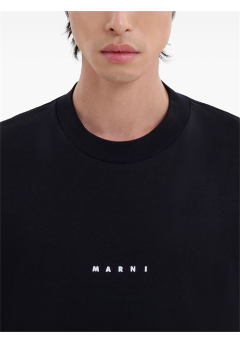 logo t-shirt man black MARNI | HUMU0223P1 USCS87LON99